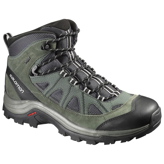 Salomon Singapore Mens Hiking Boots - AUTHENTIC LTR GTX® Olive/Black | 08235-ETCV